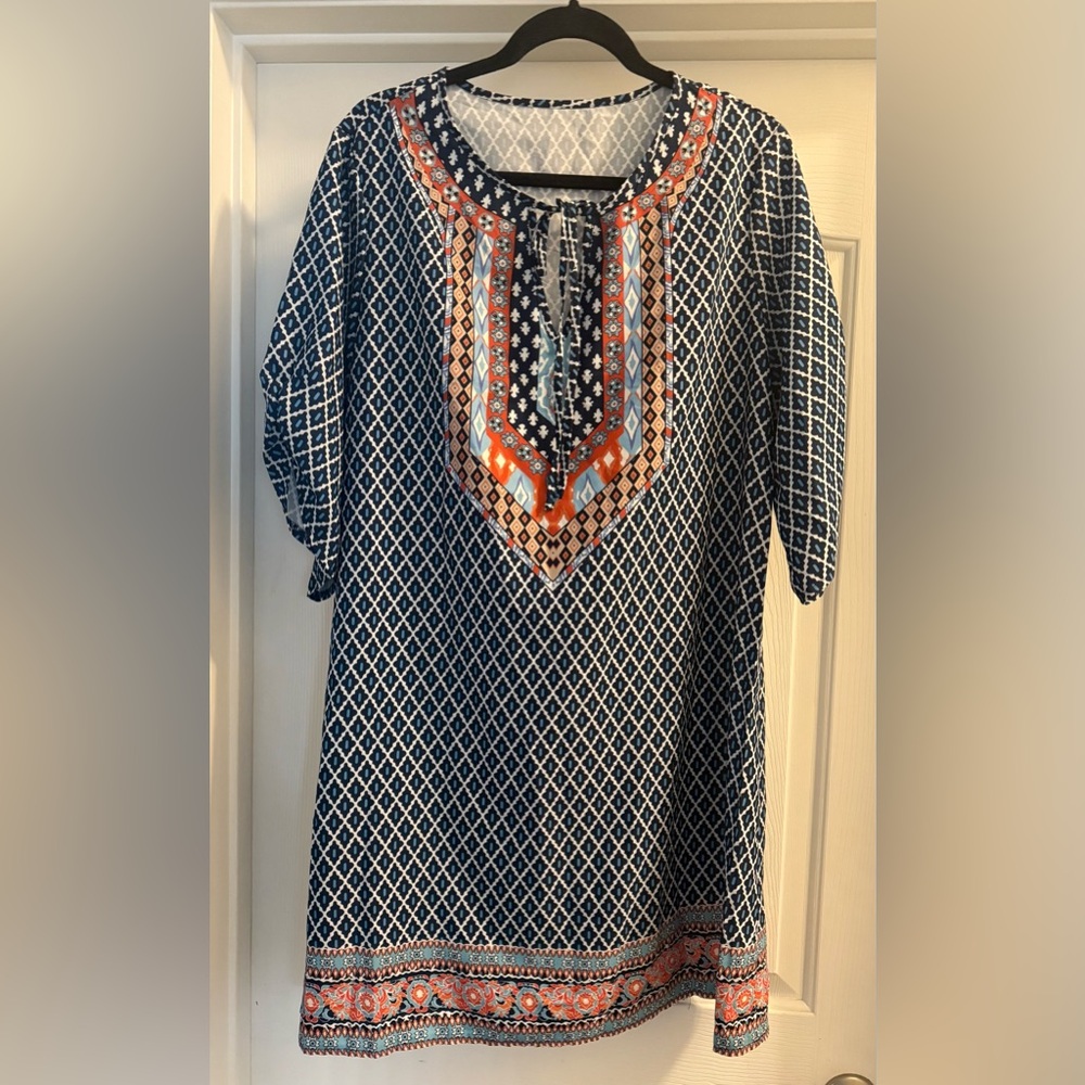 Boho SHEIN Curve Floral Print Dress